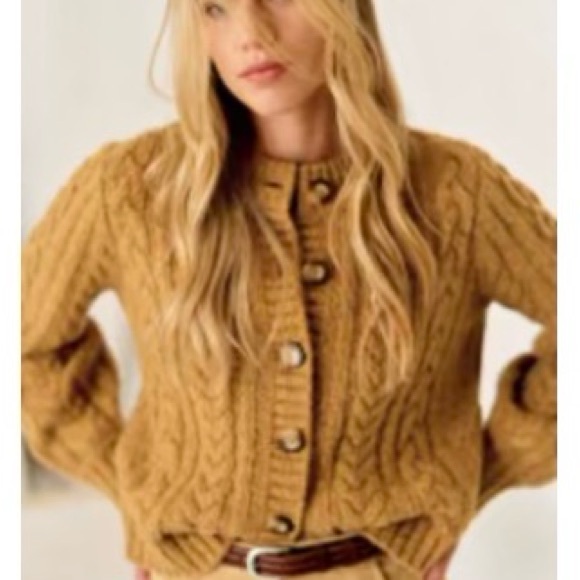 Sezane Sweaters - Sezane ANDINA cardigan ochre